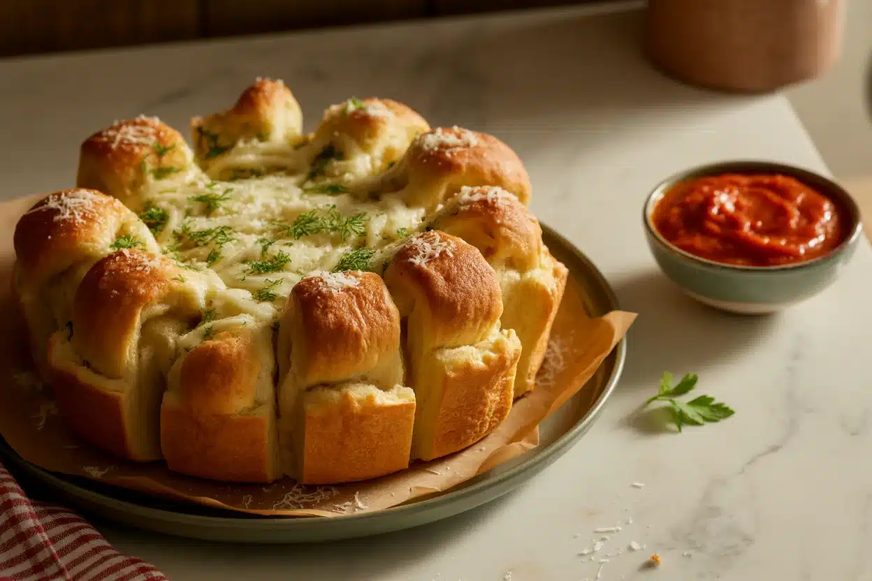 pull-apart christmas tree bread