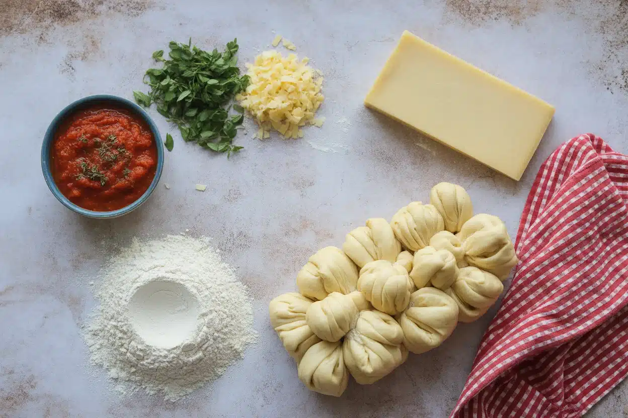 pull-apart christmas tree bread