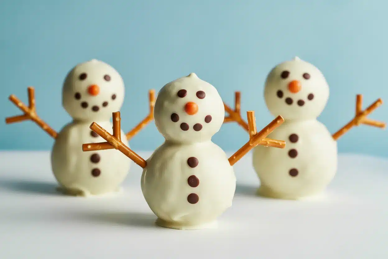 snowman cake pops