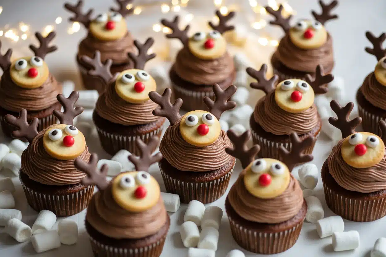 Festive Reindeer Cupcakes: A Fun and Easy Holiday Treat!