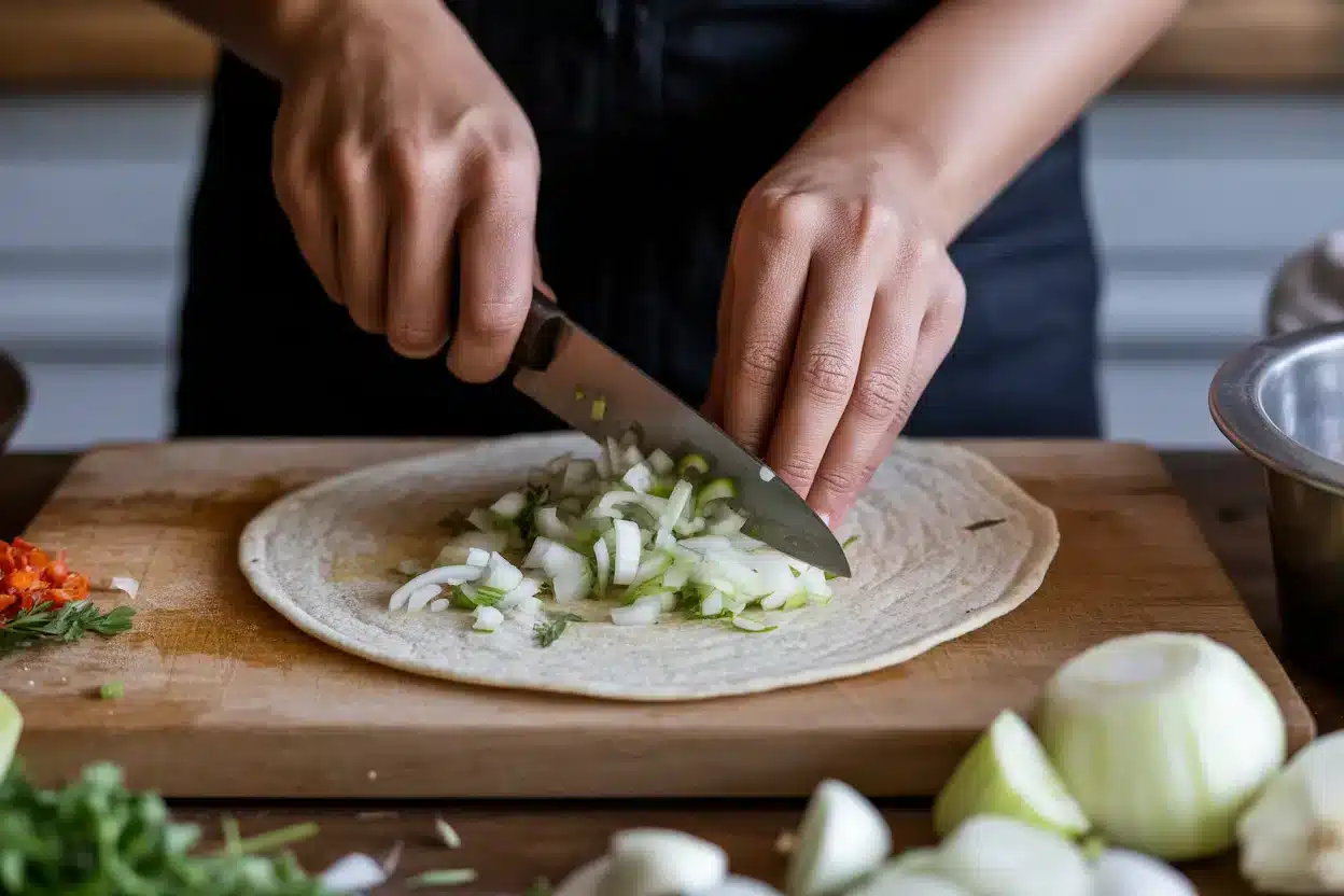 Satisfy Your Cravings with a Tasty Schezwan Roti Roll