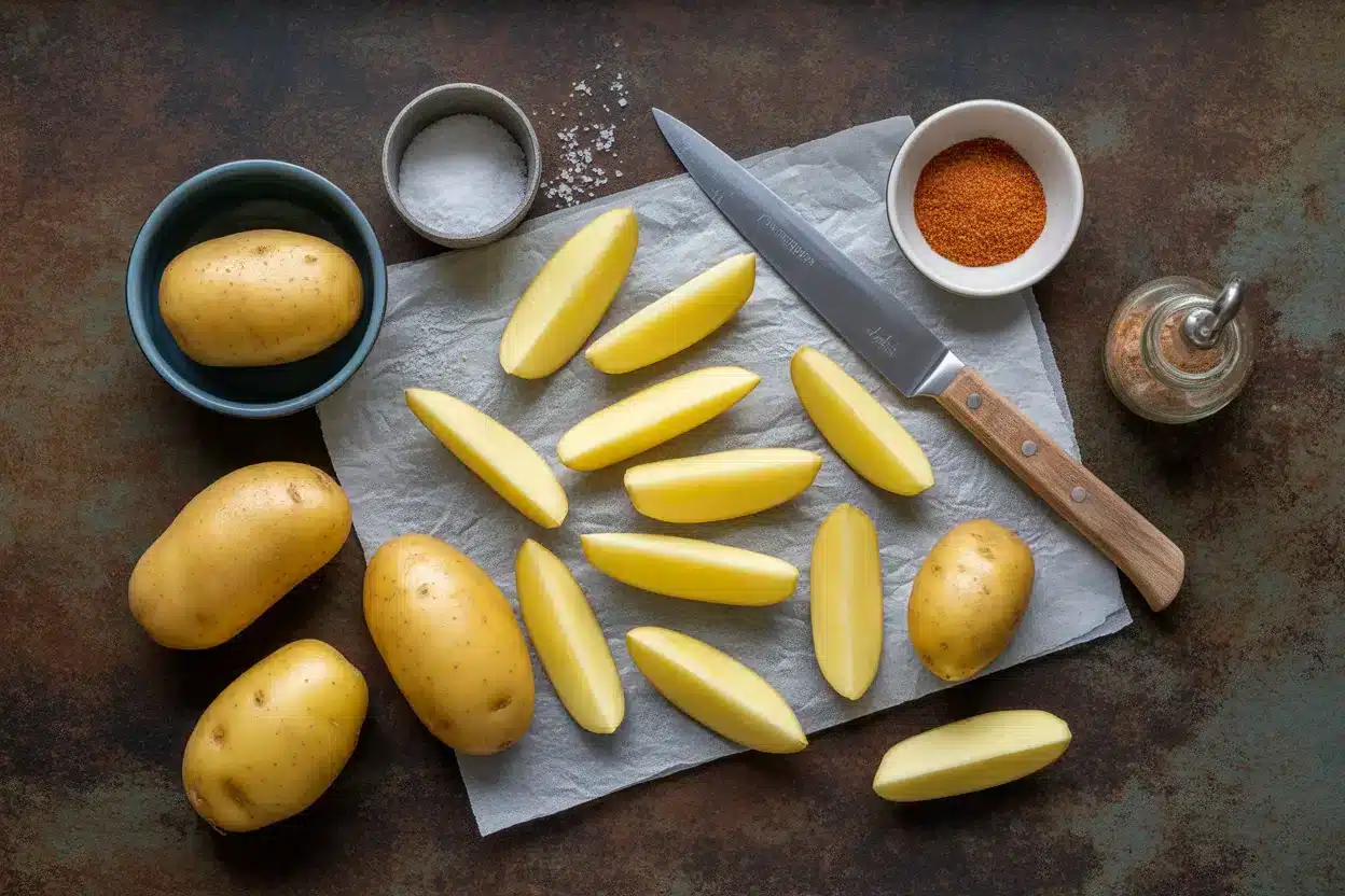 Air fried Potato Wedges